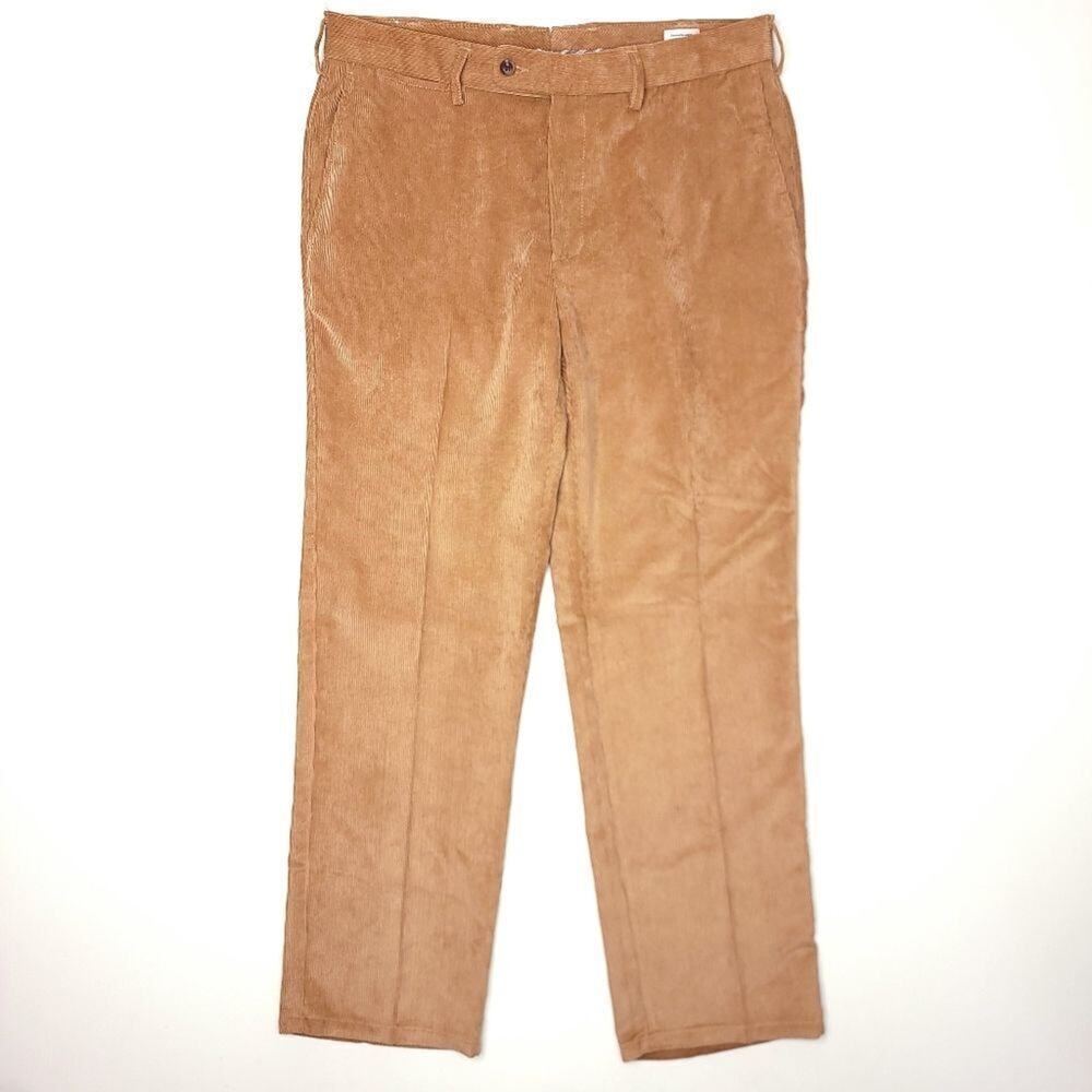 Peter Millar Nanoluxe Corduroy Golf Pants Mens 34x30 Brown Poly Nylon Blend